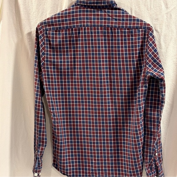 Express Men's Checkered Shirt - Red and Blue - Picture 5 of 6